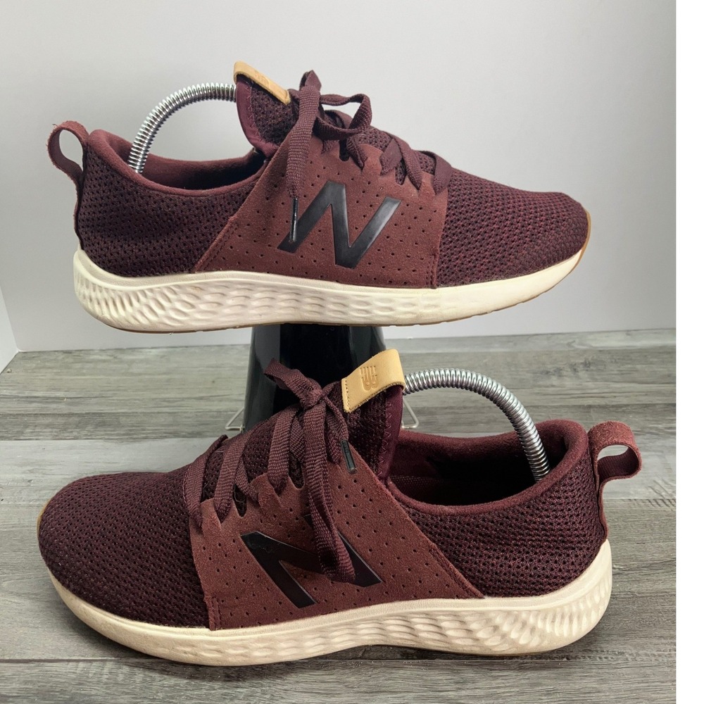 New Balance Fresh Foam Sport Mens 8.5 Burgundy Maroon Running Shoes MSPTLM1